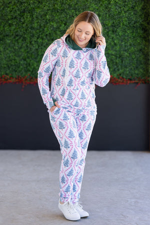 Hailey Pullover Hoodie - Candy Cane Lane by Michelle Mae