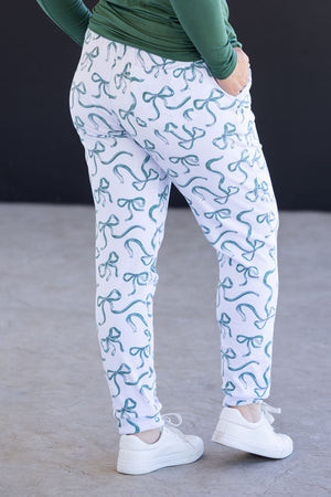 Classic Joggers - Green Ribbons by Michelle Mae