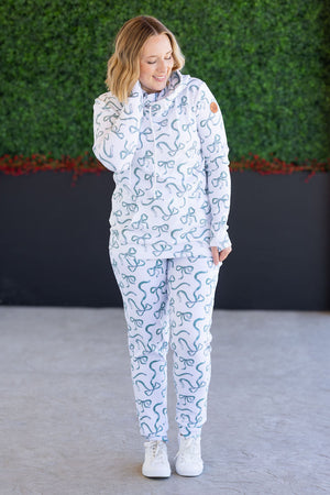 Classic Joggers - Green Ribbons by Michelle Mae