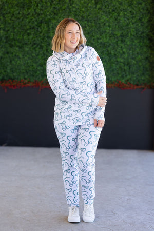 Classic Joggers - Green Ribbons by Michelle Mae