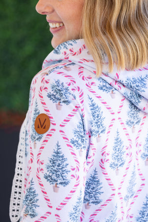 Hailey Pullover Hoodie - Candy Cane Lane by Michelle Mae