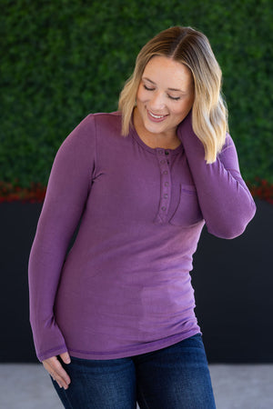 Georgia Long Sleeve Top - Purple by Michelle Mae
