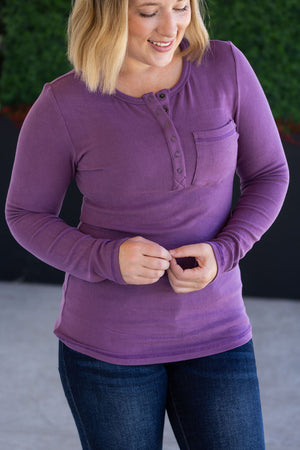 Georgia Long Sleeve Top - Purple by Michelle Mae