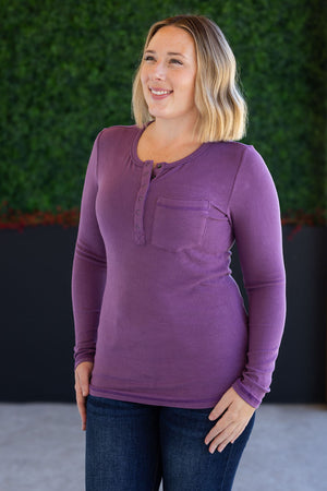 Georgia Long Sleeve Top - Purple by Michelle Mae