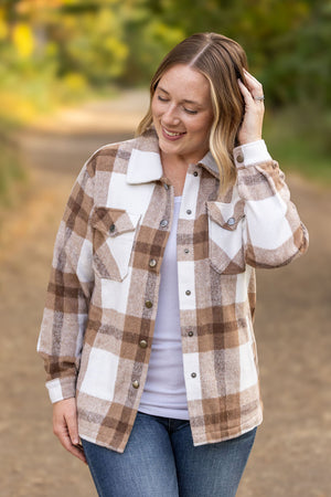 Norah Plaid Shacket - Neutral Tones by Michelle Mae