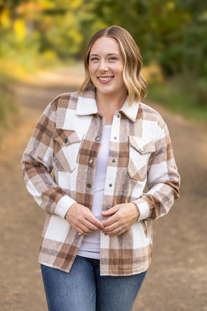 Norah Plaid Shacket - Neutral Tones by Michelle Mae