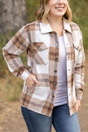 Norah Plaid Shacket - Neutral Tones by Michelle Mae