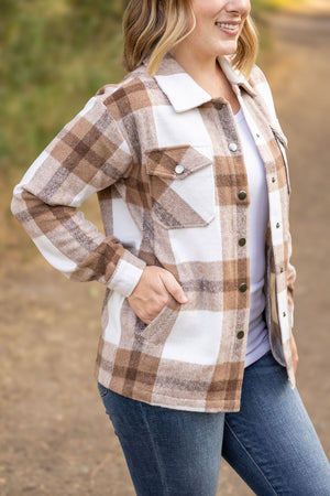 Norah Plaid Shacket - Neutral Tones by Michelle Mae