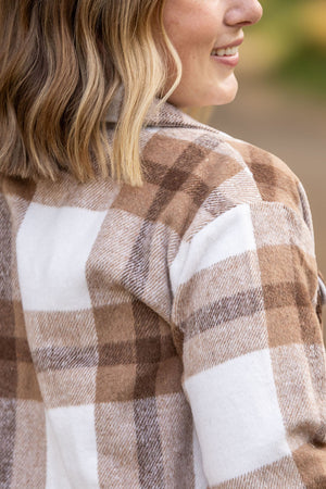 Norah Plaid Shacket - Neutral Tones by Michelle Mae