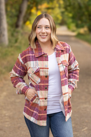 Norah Plaid Shacket - Sunset Plaid by Michelle Mae