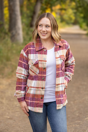 Norah Plaid Shacket - Sunset Plaid by Michelle Mae