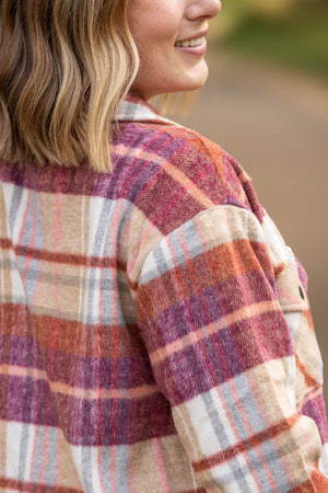 Norah Plaid Shacket - Sunset Plaid by Michelle Mae