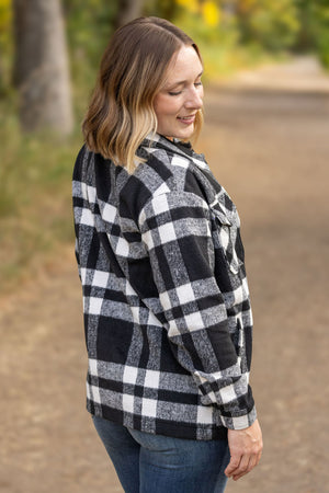 Norah Plaid Shacket - Classic Black and White by Michelle Mae