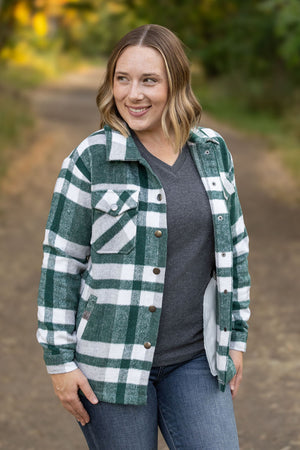 Norah Plaid Shacket - Classic Green and Grey Mix by Michelle Mae