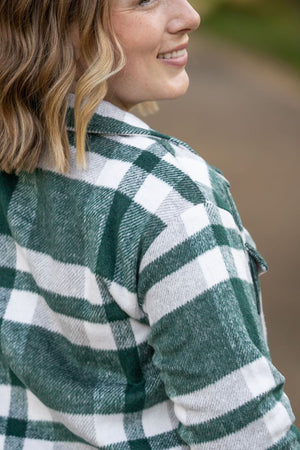 Norah Plaid Shacket - Classic Green and Grey Mix by Michelle Mae