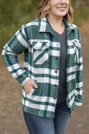 Norah Plaid Shacket - Classic Green and Grey Mix by Michelle Mae