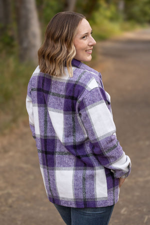 Norah Plaid Shacket - Purple Mix by Michelle Mae