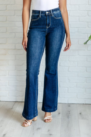 Judy Blue High Rise Side Seam Detail Flare Jeans Tall