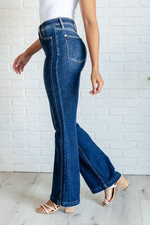 Judy Blue High Rise Side Seam Detail Flare Jeans Tall