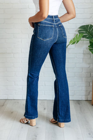 Judy Blue High Rise Side Seam Detail Flare Jeans Tall