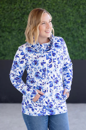 Soft Funnel Neck - Sapphire Floral by Michelle Mae