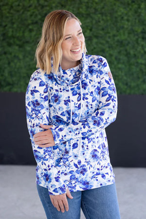 Soft Funnel Neck - Sapphire Floral by Michelle Mae