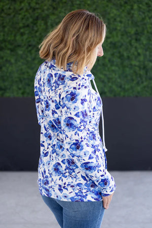 Soft Funnel Neck - Sapphire Floral by Michelle Mae