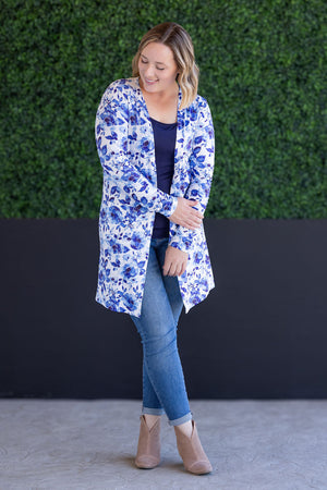 Classic Cardigan - Sapphire Floral by Michelle Mae