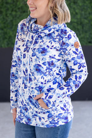 Soft Funnel Neck - Sapphire Floral by Michelle Mae