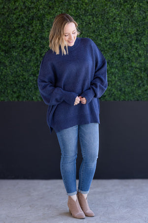 Aurora Cozy Sweater - Navy by Michelle Mae