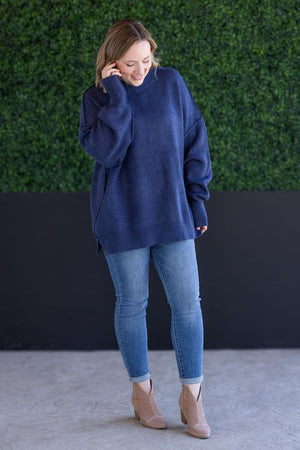 Aurora Cozy Sweater - Navy by Michelle Mae