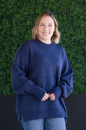 Aurora Cozy Sweater - Navy by Michelle Mae