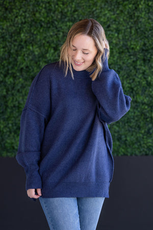 Aurora Cozy Sweater - Navy by Michelle Mae