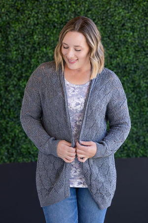 Open Knit Cardigan - Grey by Michelle Mae