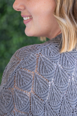 Open Knit Cardigan - Grey by Michelle Mae
