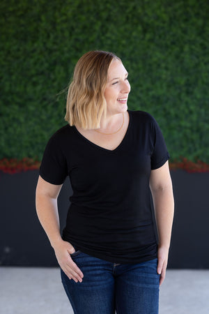 Chloe Cozy Tee - Black by Michelle Mae