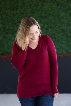 Larissa Long Sleeve - Burgundy by Michelle Mae