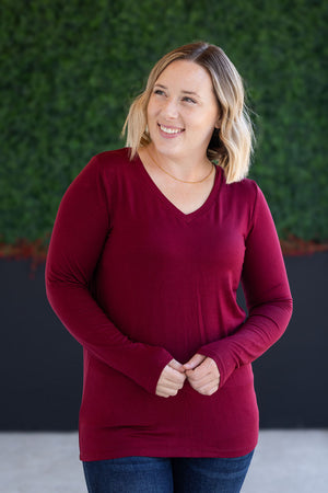Larissa Long Sleeve - Burgundy by Michelle Mae