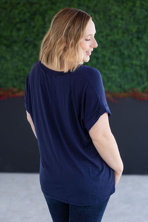 Sierra Pocket Top - Navy by Michelle Mae