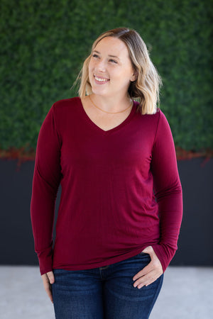 Larissa Long Sleeve - Burgundy by Michelle Mae
