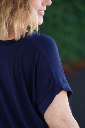 Sierra Pocket Top - Navy by Michelle Mae