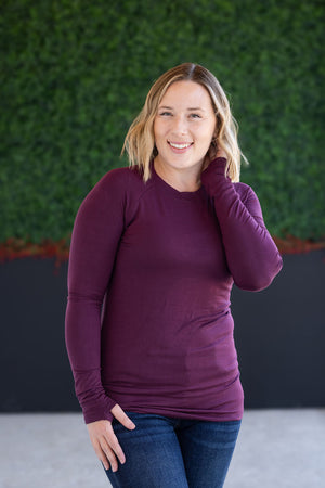 Blair Long Sleeve Top - Plum by Michelle Mae