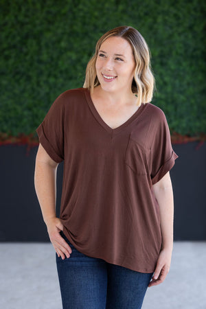Sierra Pocket Top - Brown by Michelle Mae