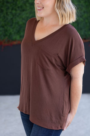 Sierra Pocket Top - Brown by Michelle Mae