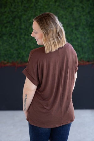 Sierra Pocket Top - Brown by Michelle Mae
