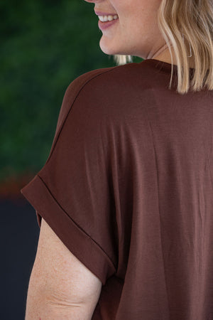 Sierra Pocket Top - Brown by Michelle Mae