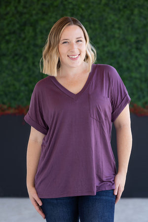 Sierra Pocket Top - Plum by Michelle Mae