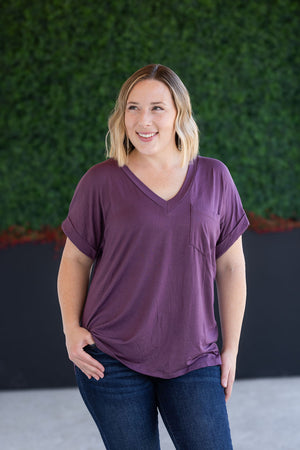 Sierra Pocket Top - Plum by Michelle Mae