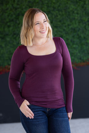 Alyssa Long Sleeve Top - Plum by Michelle Mae