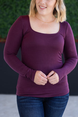 Alyssa Long Sleeve Top - Plum by Michelle Mae